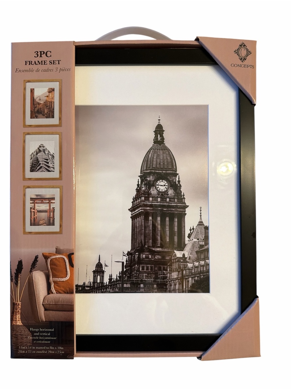 Set of Two CONCEPTS Black Photo Frame - 3PC Frame Set. Set of 6 frames total.